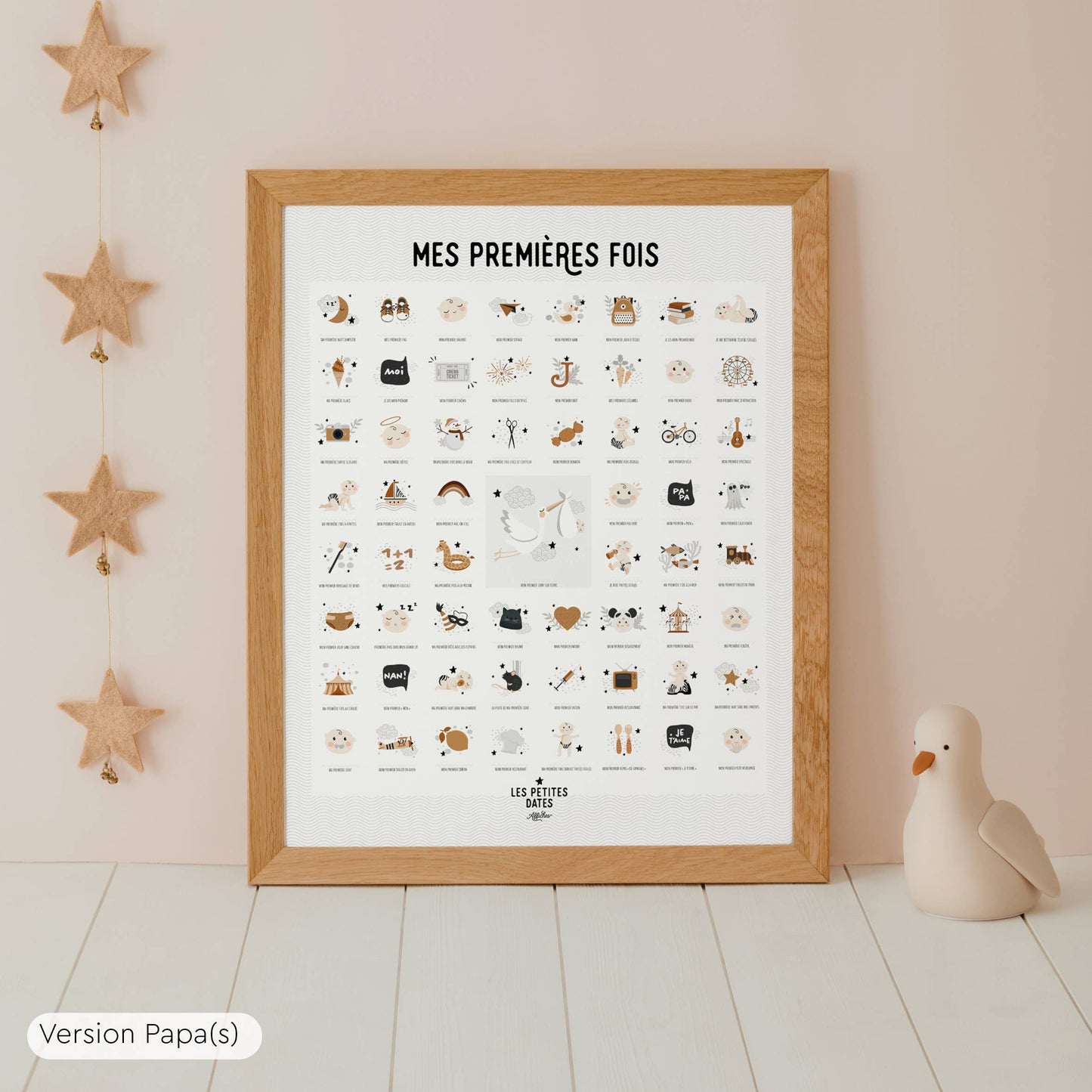 Affiche "Mes Premières Fois" - Peau Claire: Version maman / papa