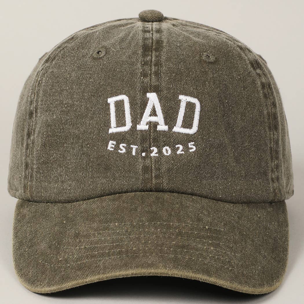 Casquette de baseball brodée « DAD EST.2025 »