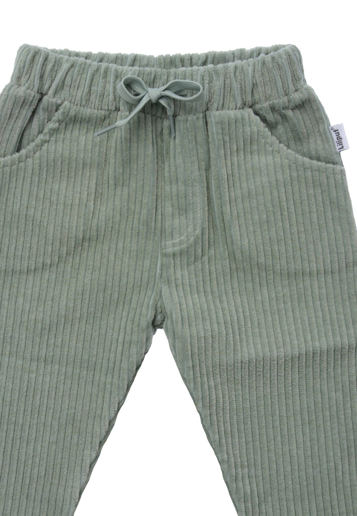 Pantalon en velours côtelé avec grandes poches couleur roseau