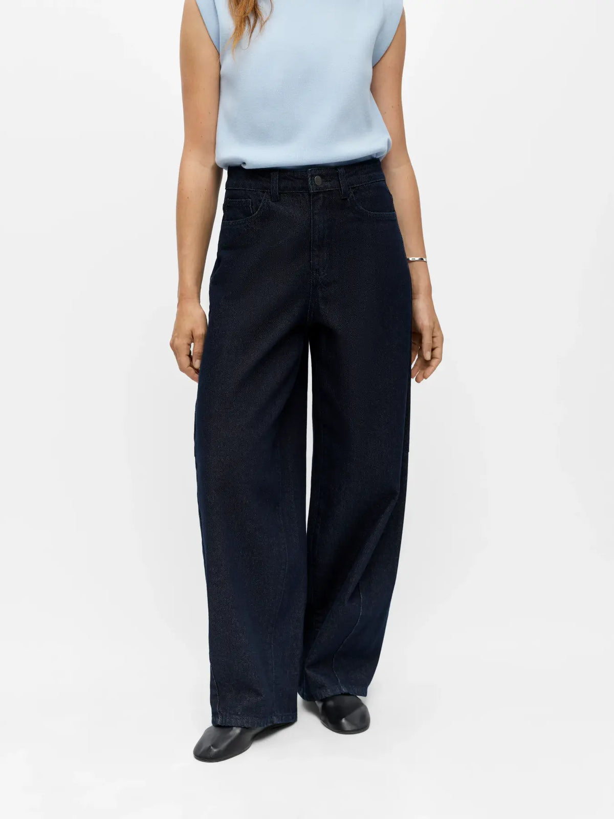 Pantalon Barrel Moji Dark denim