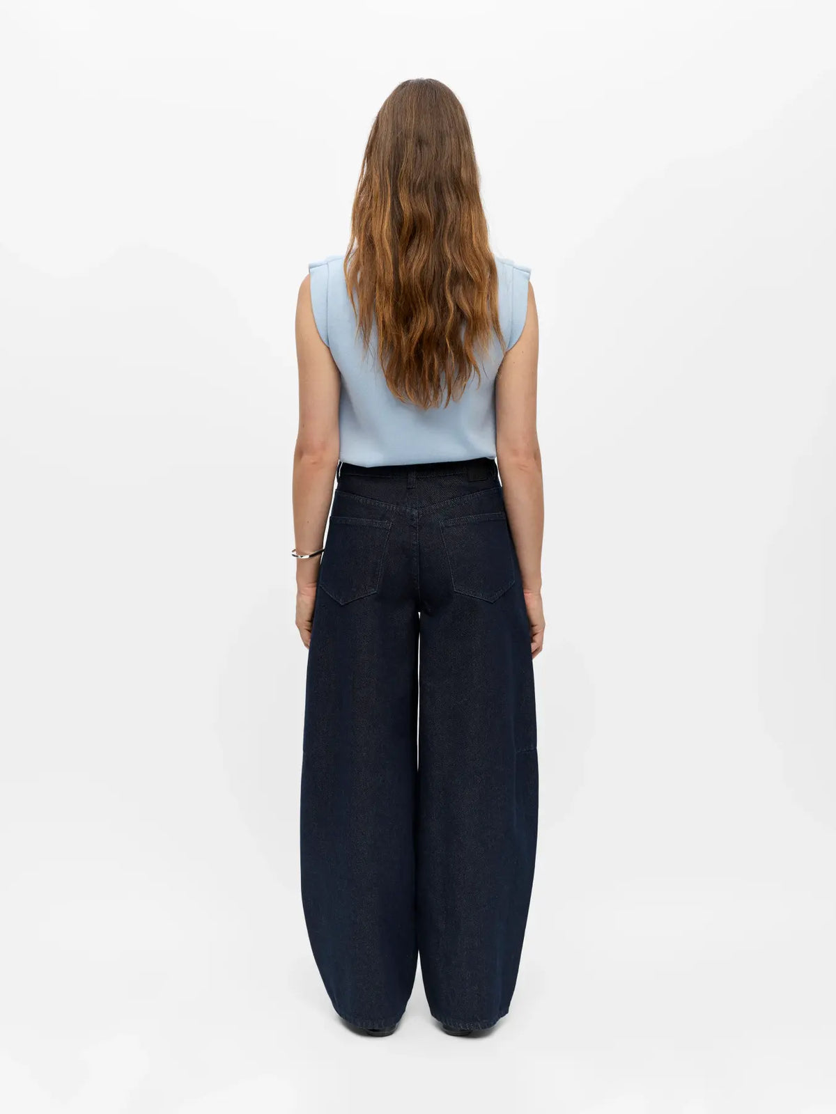 Pantalon Barrel Moji Dark denim
