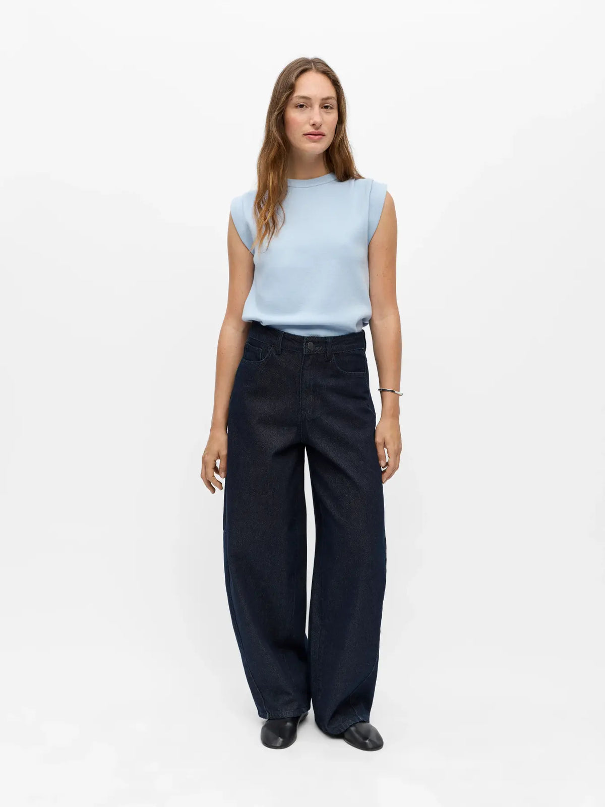 Pantalon Barrel Moji Dark denim