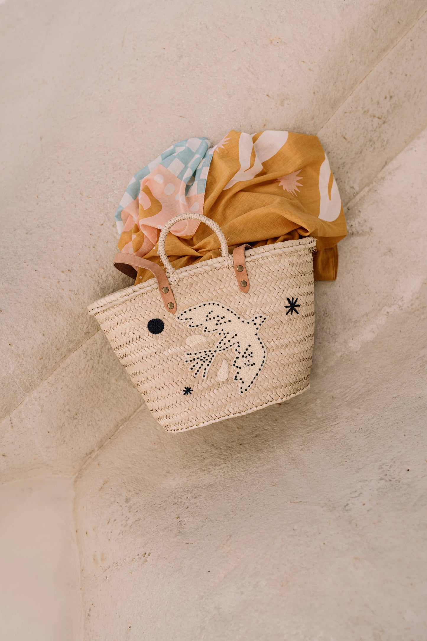 PANIER BRODÉ PALOMA MARINE