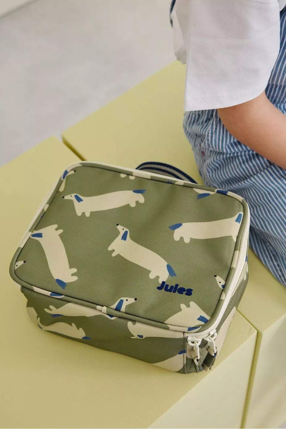 Gonzague le lunch bag print Teckel Olive