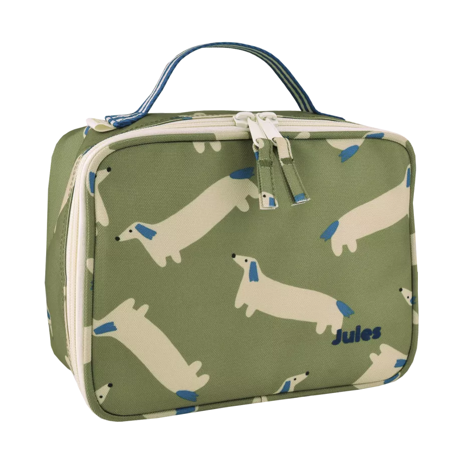 Gonzague le lunch bag print Teckel Olive