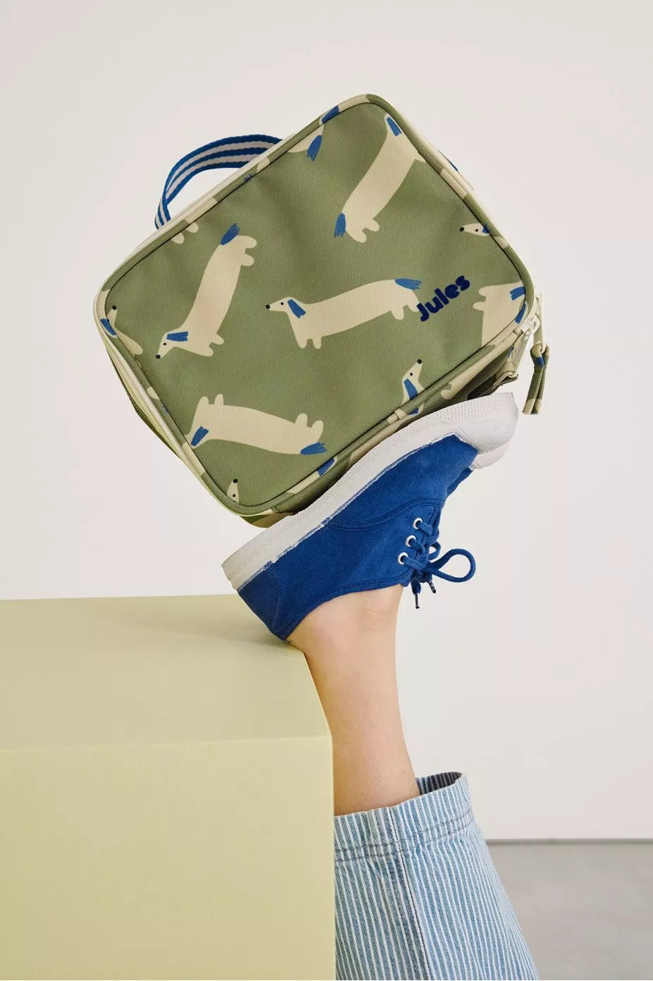 Gonzague le lunch bag print Teckel Olive