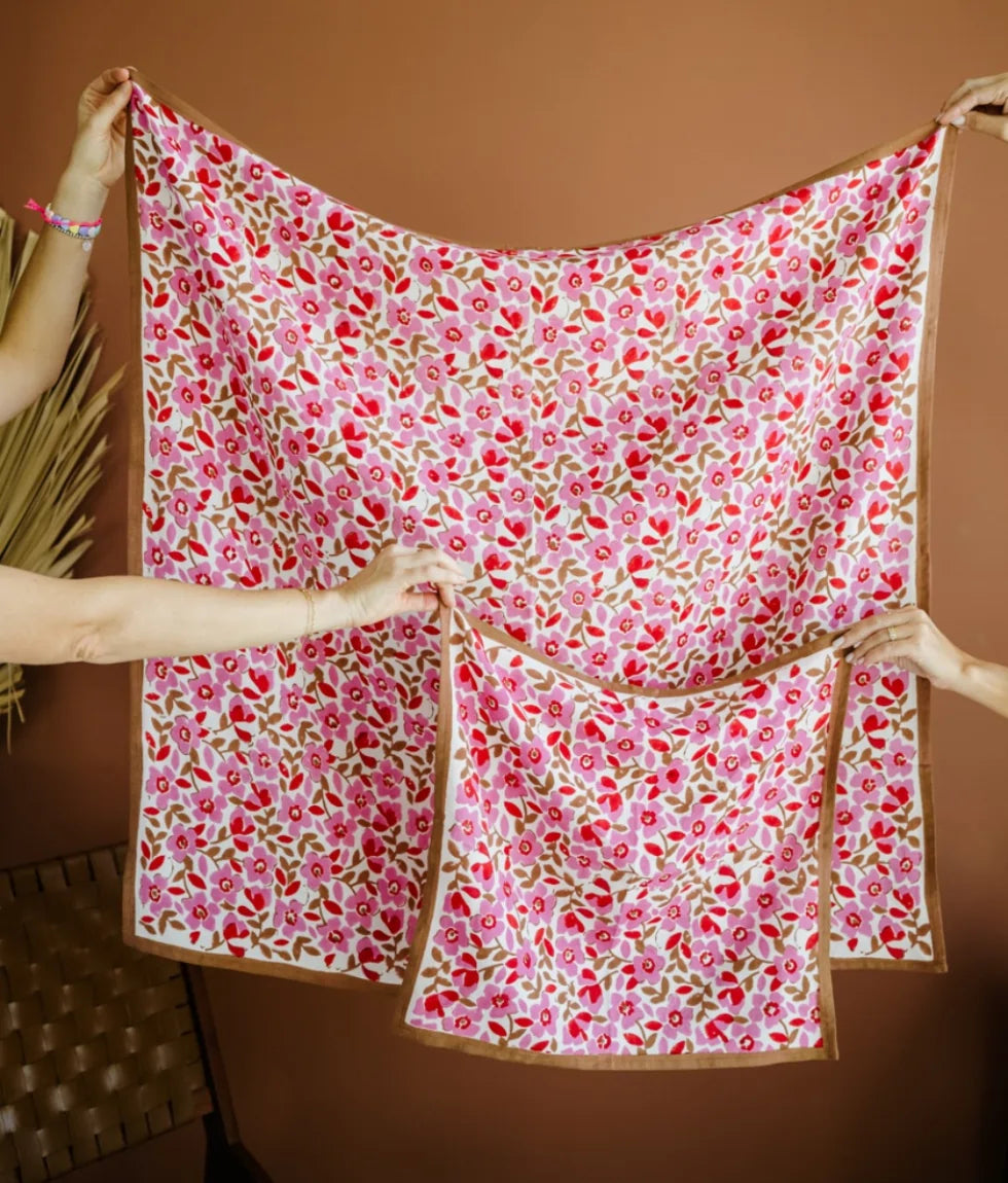 Foulard Amélia pink (2 tailles)