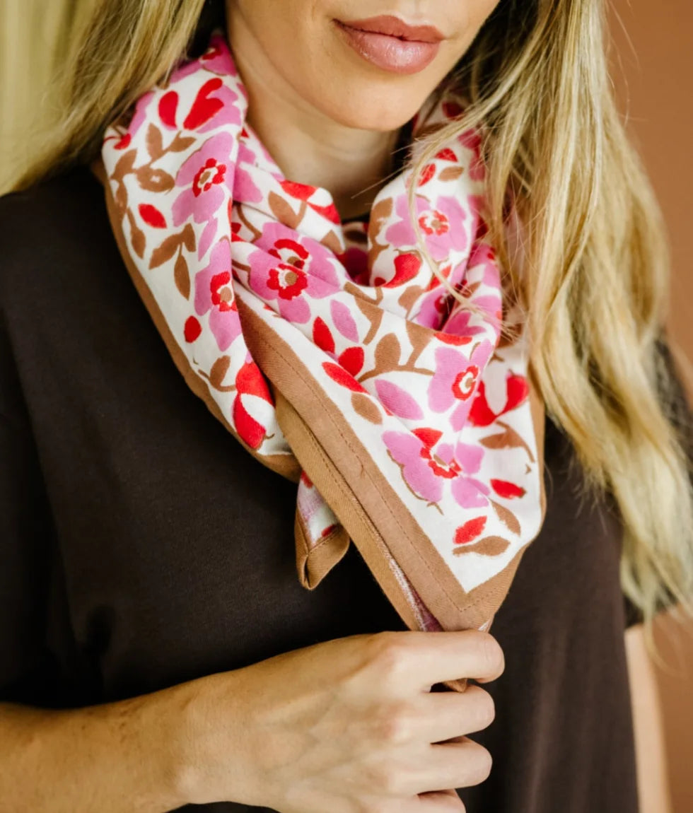 Foulard Amélia pink (2 tailles)