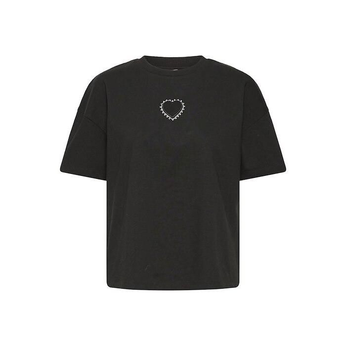 T-shirt noir coeur IHPETRO
