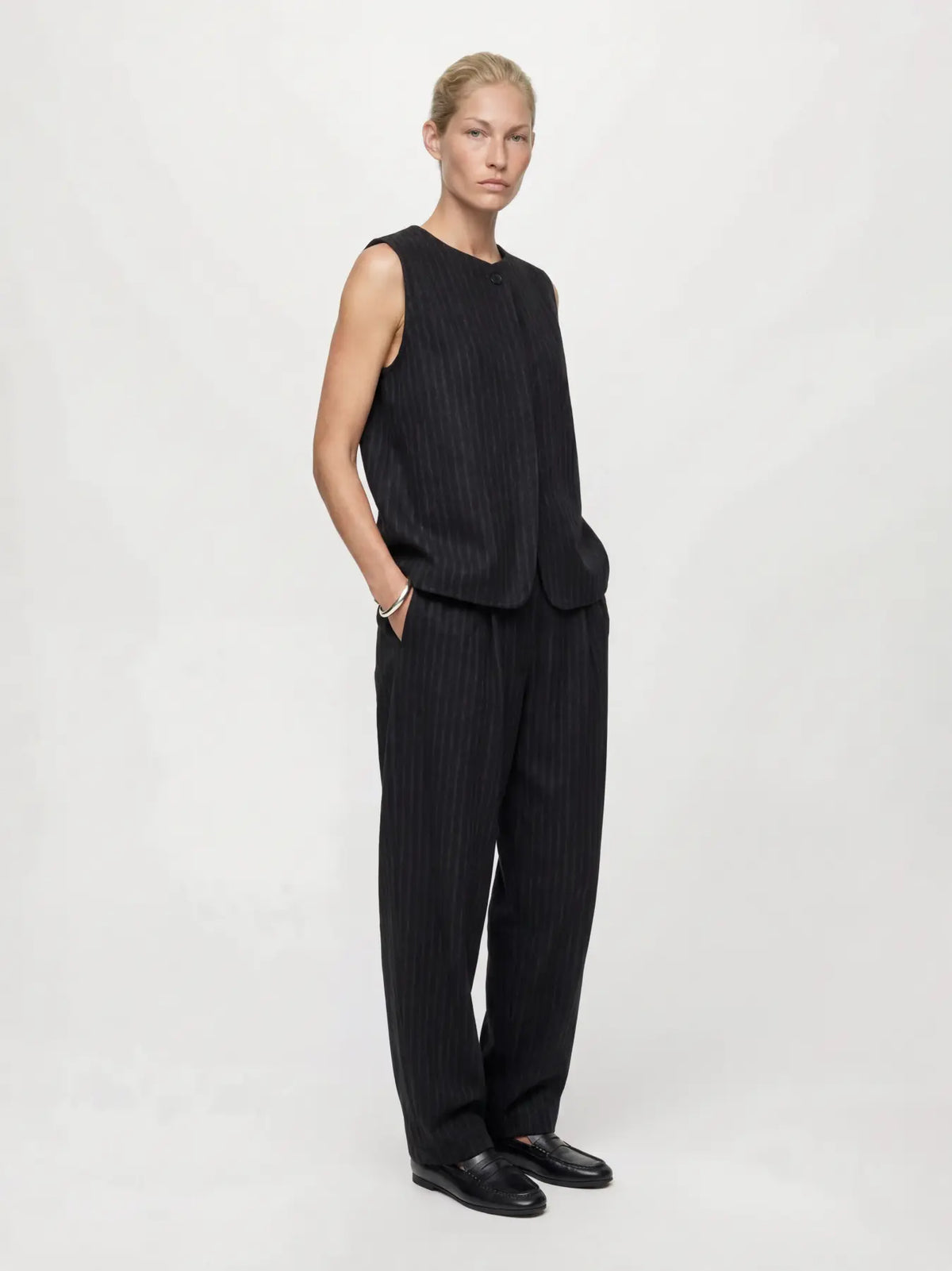 Veste Paola sans manche rayé