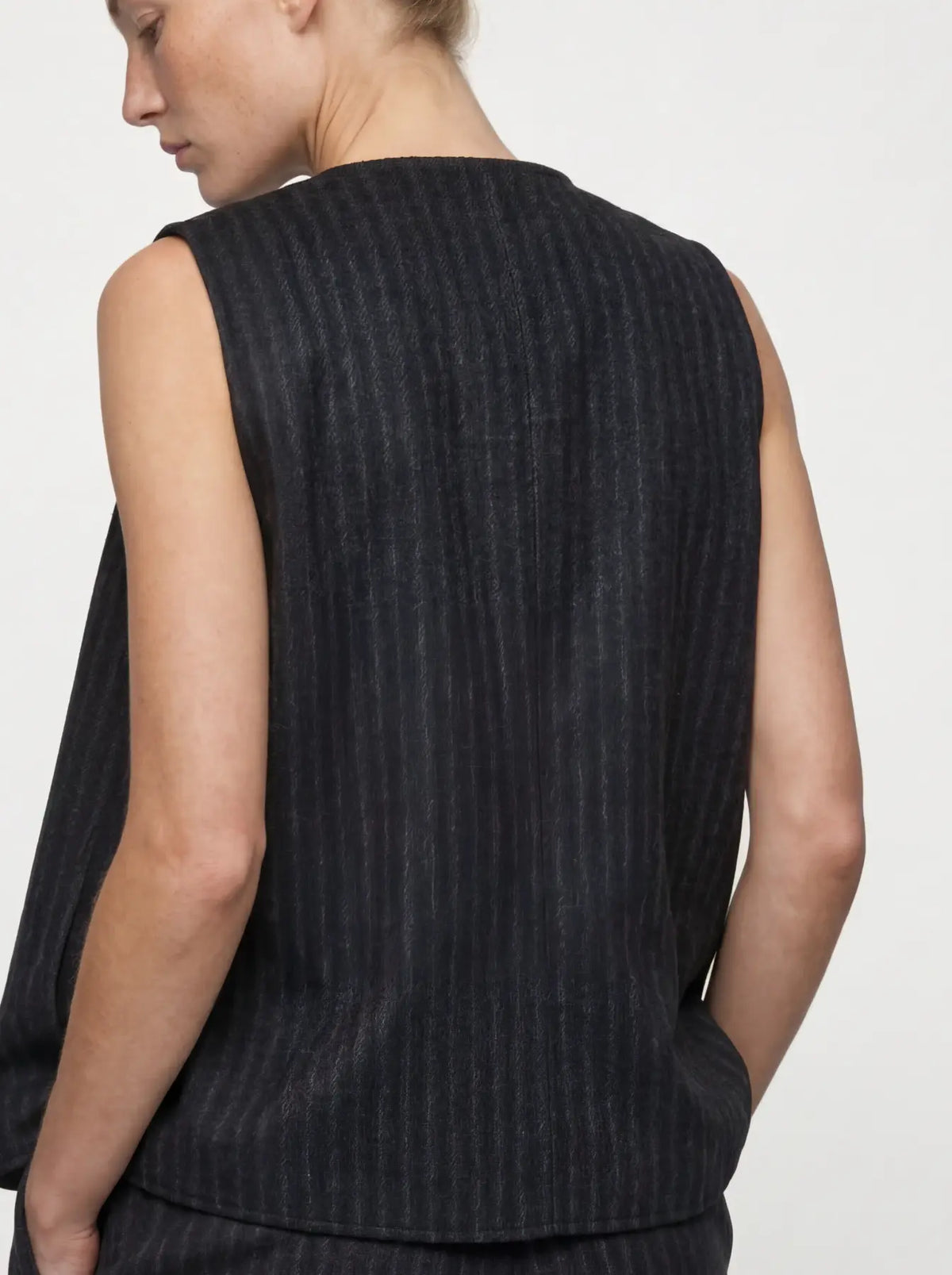 Veste Paola sans manche rayé