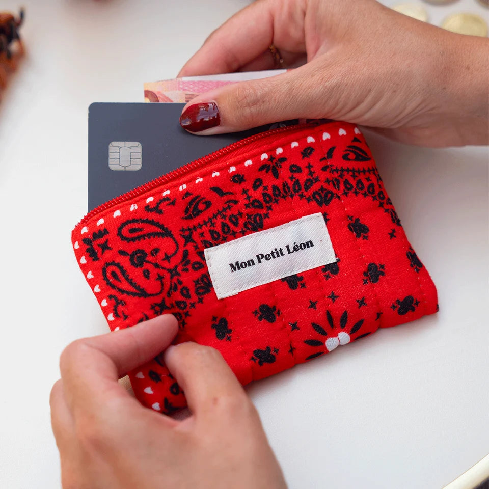 Porte monnaie Bandana Rouge