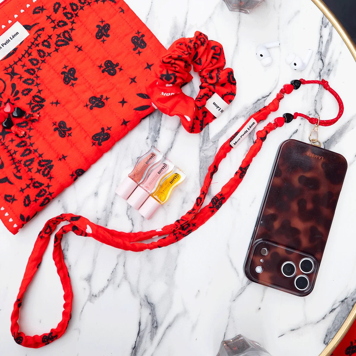 Sangle de Téléphone Bandana Rouge