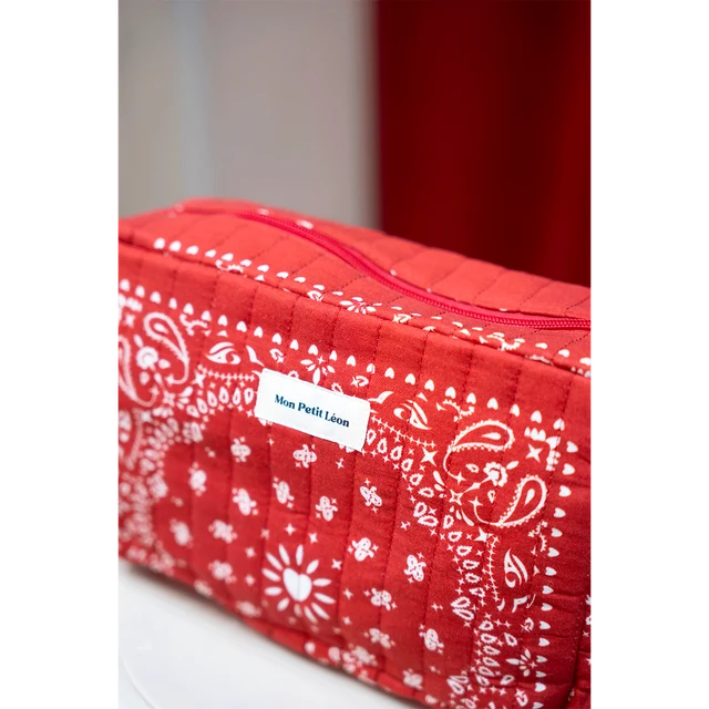 Trousse de toilette coton matelassé - Bandana Cherry